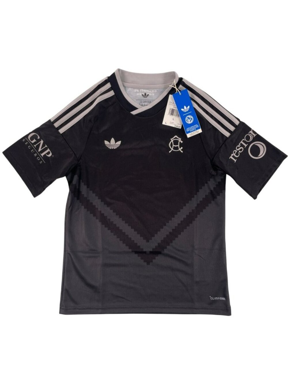 Adidas Club America 2026/27 Black/Carbon ClimaCool Soccer Jersey Kids Sz L NEW